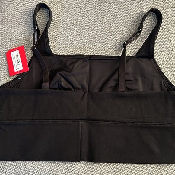 Spanx Black Ponte Square Neck Crop Top Bralette size M - Picture 6 of 6